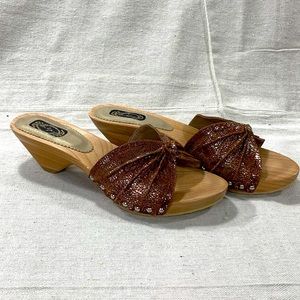 Salpy Shoes Handmade Leather Wood Heel 9
